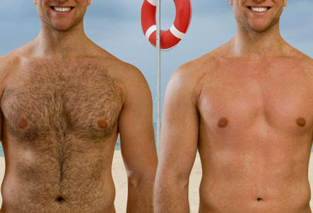 Before and After Waxing Chest
